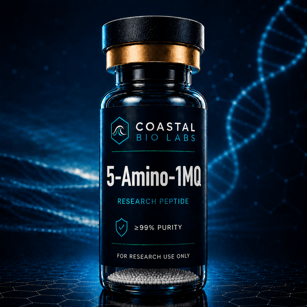 5-Amino-1MQ research peptide vial