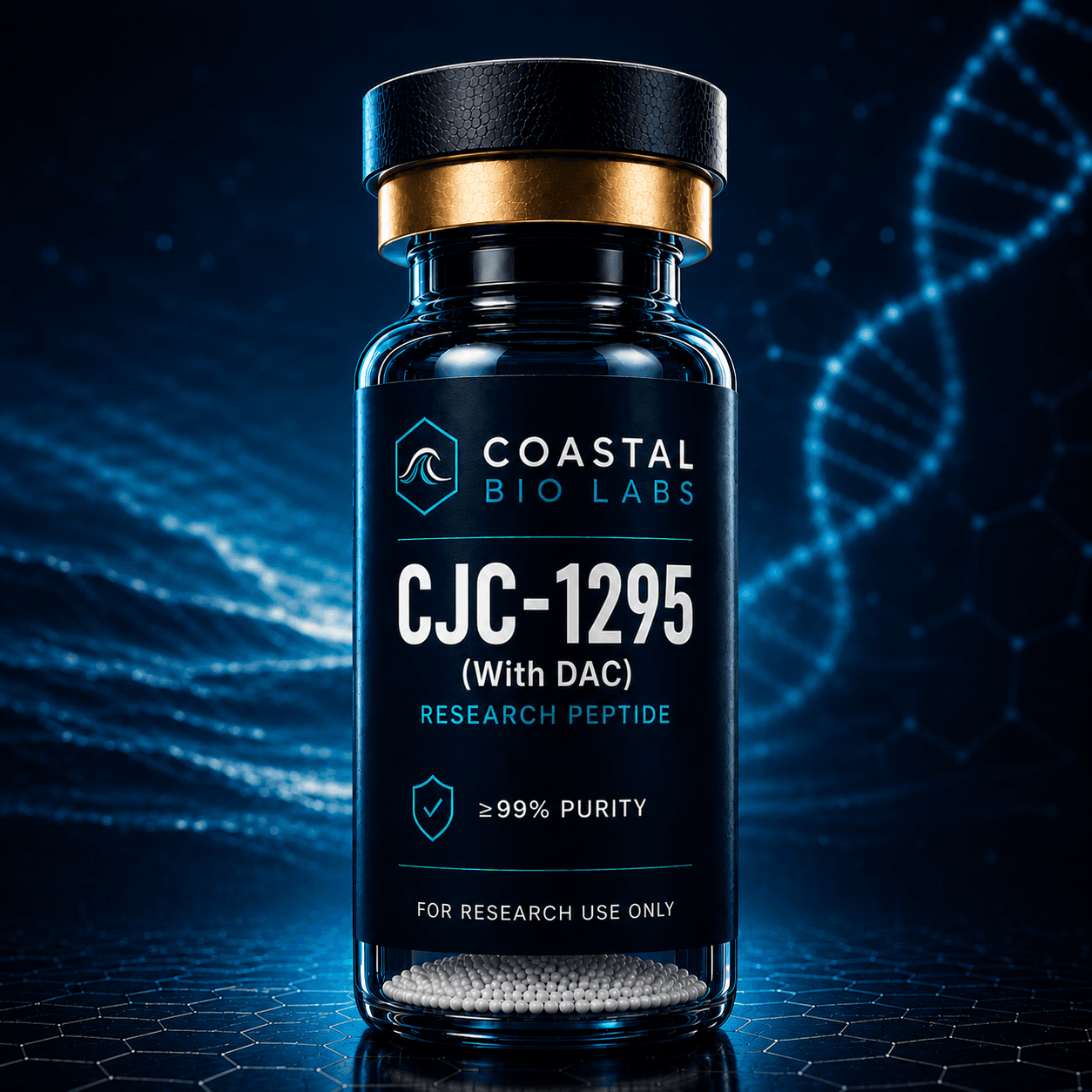 CJC-1295 (With DAC) research peptide vial