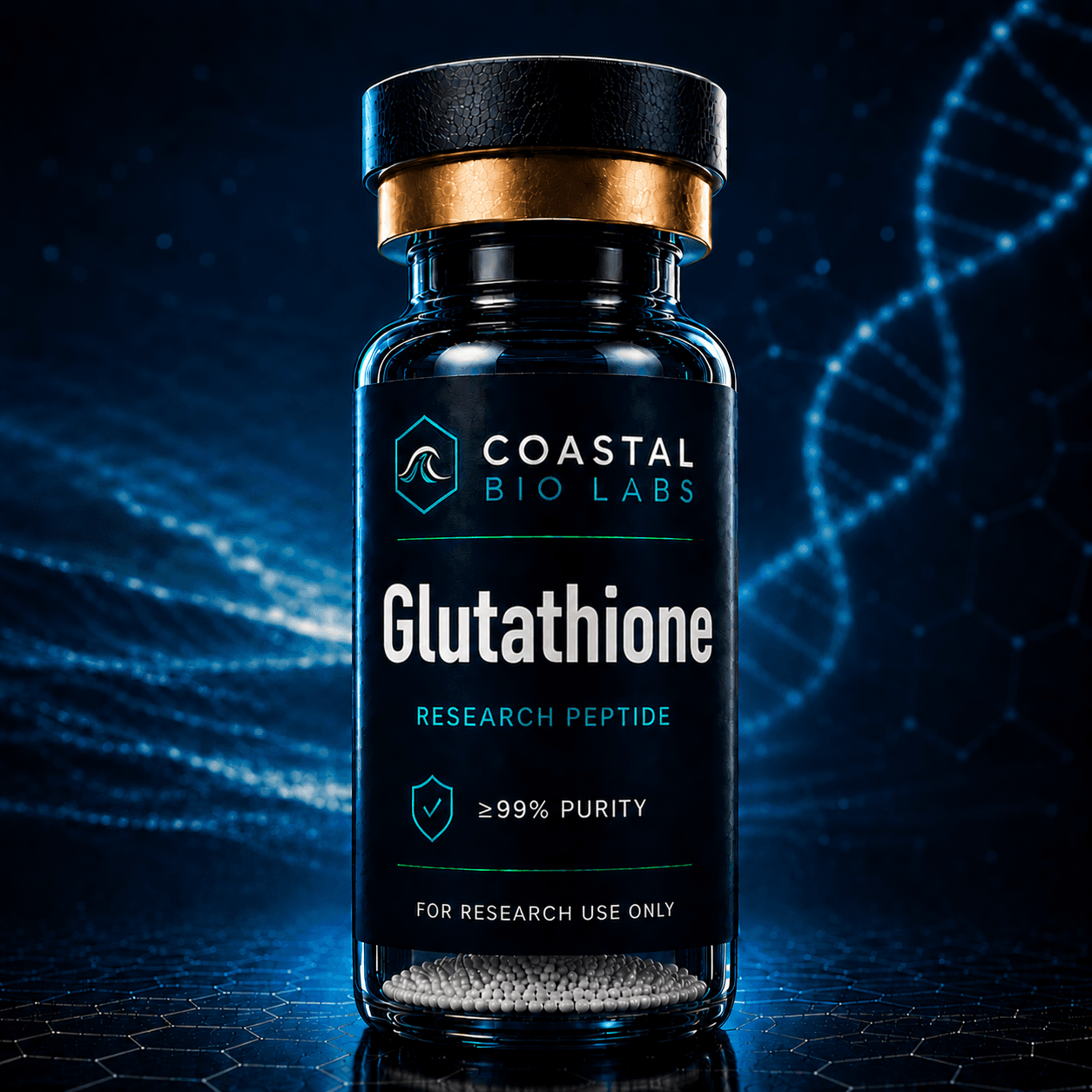 Glutathione research peptide vial