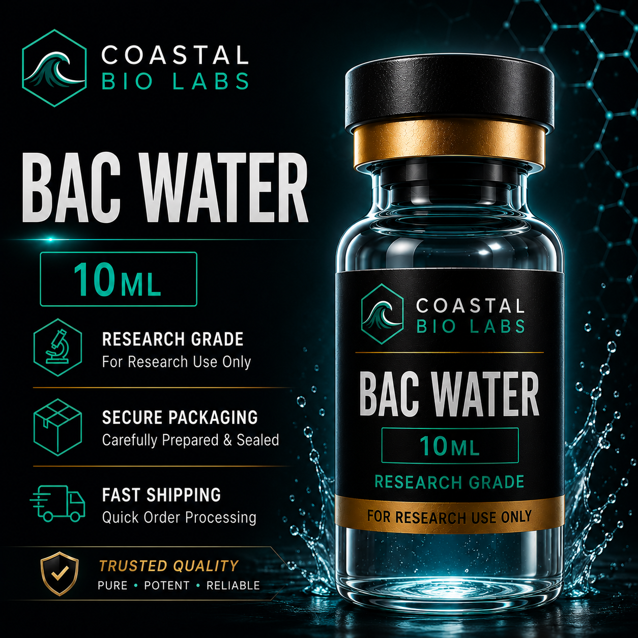 Bacteriostatic Water 10mL research peptide
