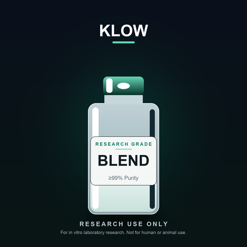 KLOW (GHK-Cu 50mg / TB-500 10mg / BPC-157 10mg / KPV 10mg) research peptide