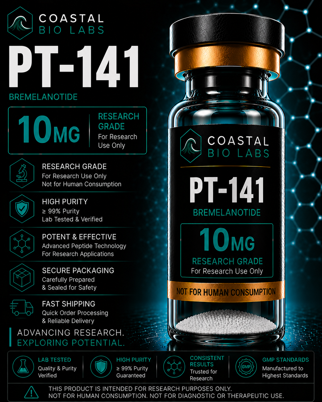 PT-141 (Bremelanotide) research peptide